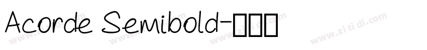 Acorde Semibold字体转换
